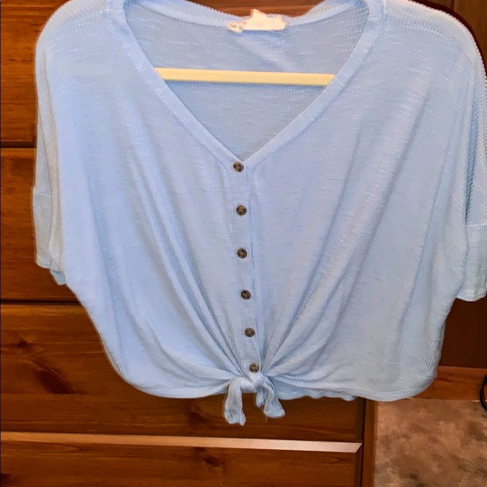 light blue cardigan shirt
